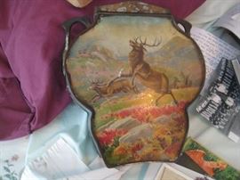 This is approx 14" X 10" X 3" deep metal gorgeous tin