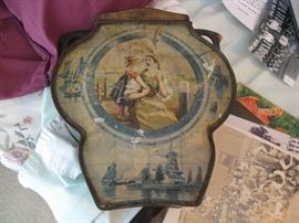 Back side of metal tin ca late 1800's early 1900's