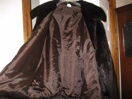 Inside of fur zip up jacket