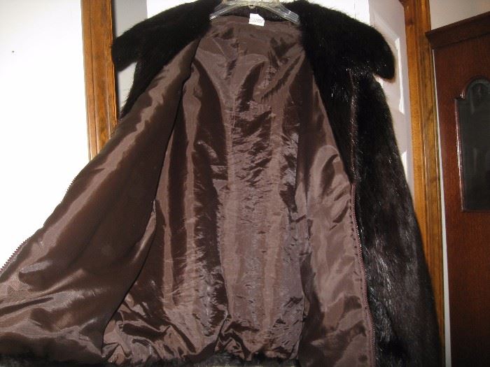 Inside of fur zip up jacket