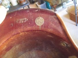 WSA stamp on helmet liner