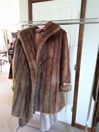 Full length Mink with shawl collar-great condition!