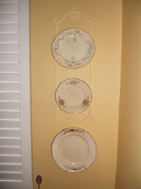Plate rack and vintage plates