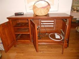 Bob Timberlake entertainment cabinet interior view