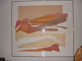 Original art collage by Sabra Richards (reflects her early work in paper--her later works are in glass)