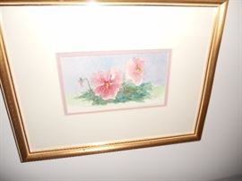 Original art by D Davis--"Pansies"