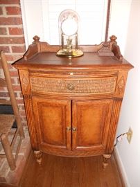 Wooden decorative chest with curved front
