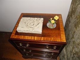 Top of chest showing inlay bordor