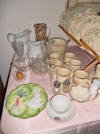 Nice serving pieces and glassware