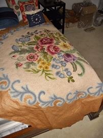 Absolutely gorgeous mostly completed hooked rug