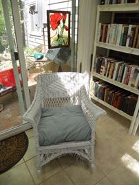 Very nice antique wicker rocker made between 1907-1934 by Kaltex Furniture of Jackson, Michigan                  Great shape--constructed to last!