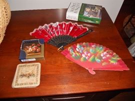 2 lovely oriental fans