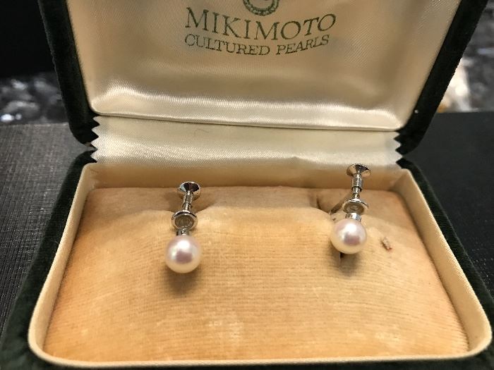Mikimoto cultured pearl earrings