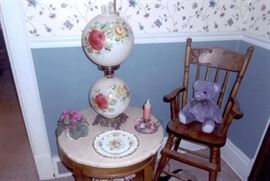 Reese Sale Gone with the Wind lamp and Shelley Plate