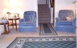 Reese Sale pair light blue chairs