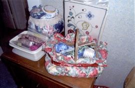 Reese Sale embroidery thread, book full of embroidery thread, etc.