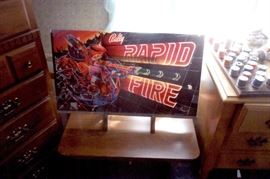 Reese Sale Ballys Rapid Fire back glass panel frompinball machine