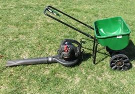 Leaf blower, fertilizer spreader