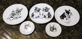 Dog collectible plates (a sampling of many dog collectibles)