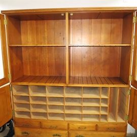 Antique Pennsylvania Railroad Depot Cabinet