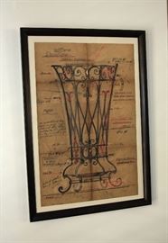 Large Framed Restoration Hardware Decor By José Thenée