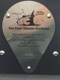 RARE, Famous "The Four Minute Workout" Machine. Like new! 