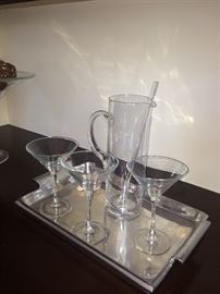 Glass Martini Set