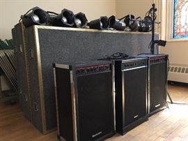 Risers, Stage Lighting, Technics PA System