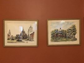 Keenan Boston Themed Watercolors