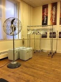 Industrial Vintage Fan, Dehumidifiers, Racks, Displays