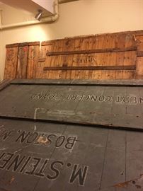 Stenciled Piano Crates! 