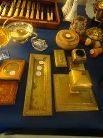 Old Signed Desk Set