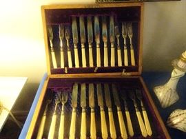 Old Celluloid & Sterling Flatware