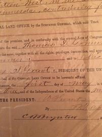 Signature of President U.S. Grant