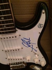 Stephen Tyler of Aerosmith signed guitar