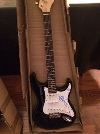 Stephen Tyler of Aerosmith signed guitar