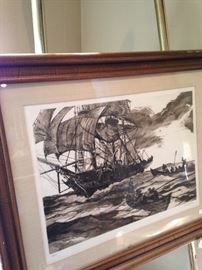 Framed art in black & white - 1977