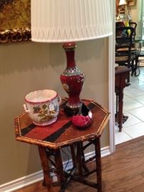 Bamboo octagonal table