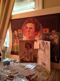Shirley Temple and Roger Staubach autographs
