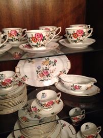 Complete set for 12 of Mikado "Mandalay" china -Occupied Japan