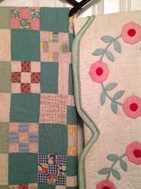 Two of several quilts