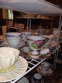 Some of the many cups & saucers