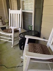 White porch rockers