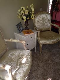 Pair of French Provincial chairs