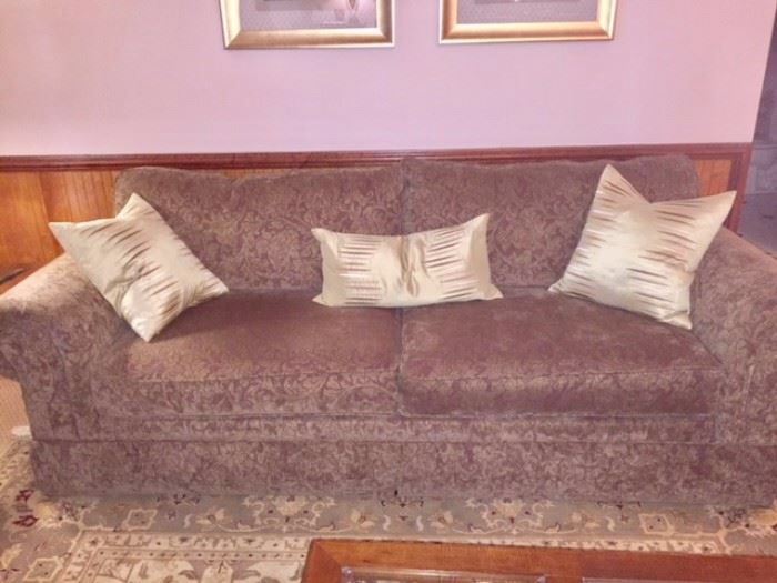 Norwalk sofa recently cleaned. 
