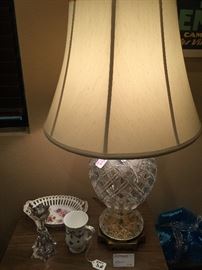 Lead crystal lamp (pair of two)