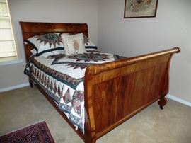 Awesome antique bed with the most beautiful wood patina !