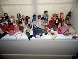 Some of the many dolls from around the world