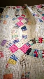 Vintage quilt with some wear
