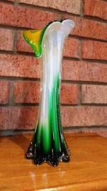 Vibrant blown vase